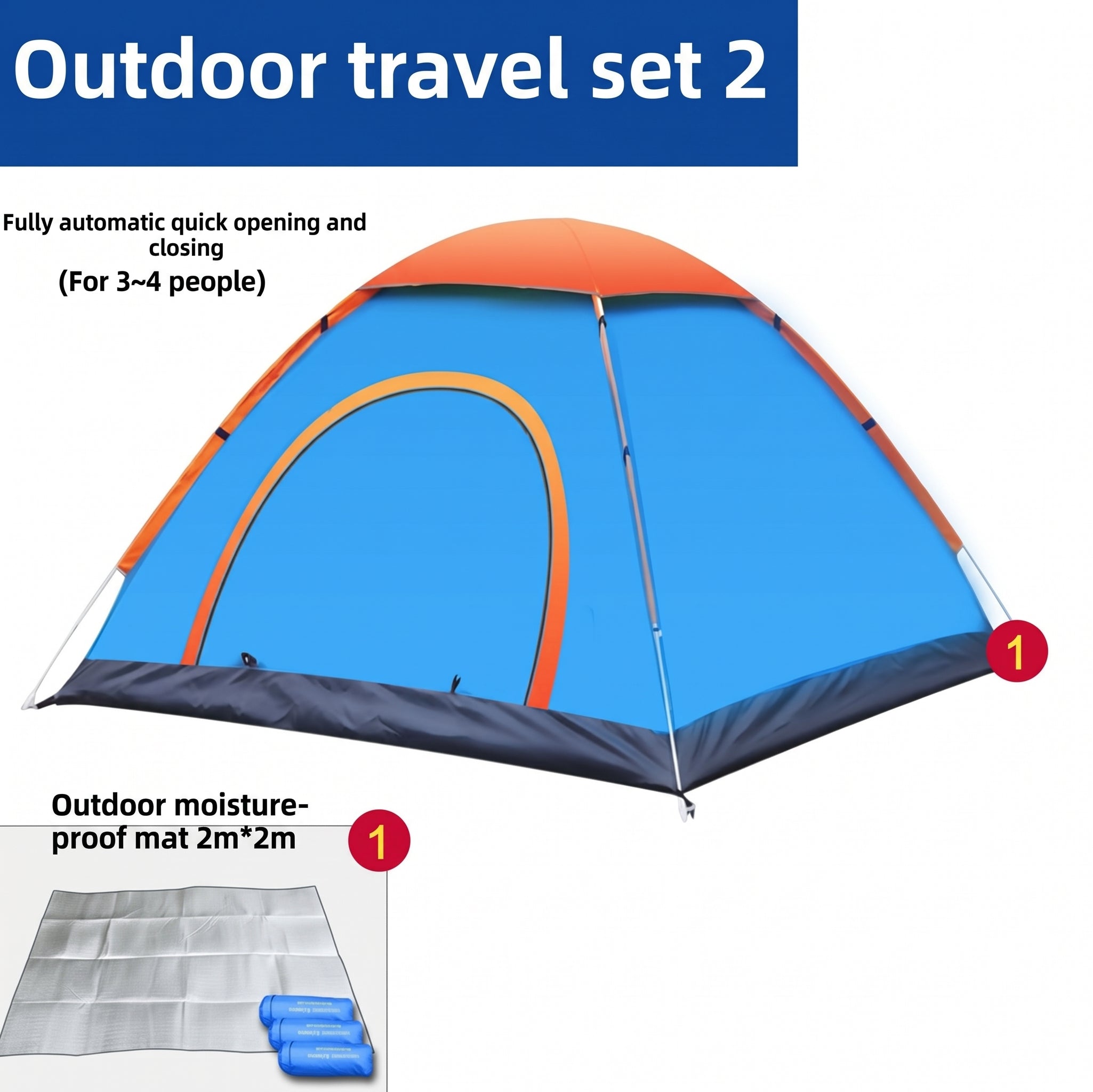 Automatic Double Multi-person Camping Camping Double-door Tent