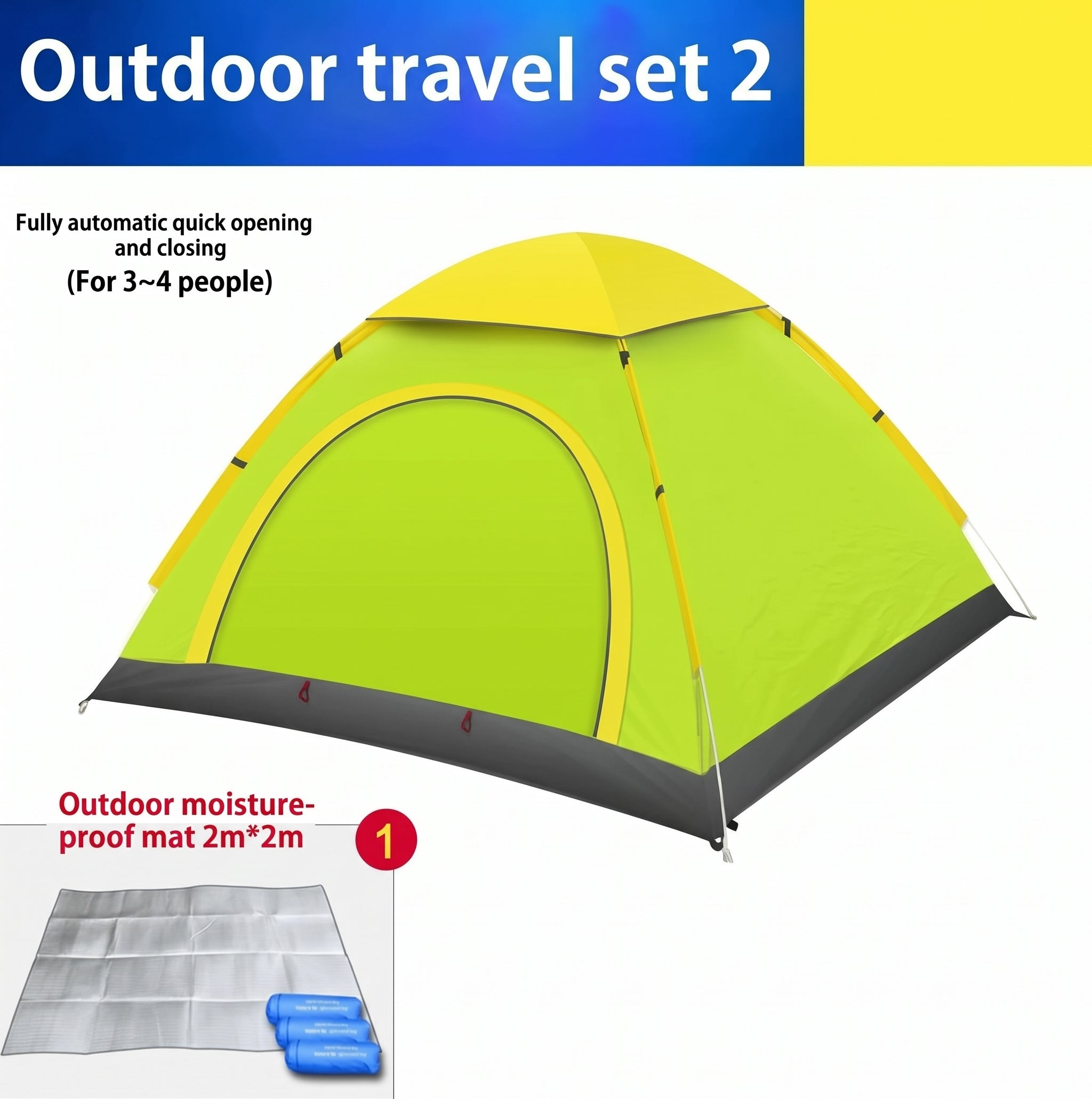 Automatic Double Multi-person Camping Camping Double-door Tent