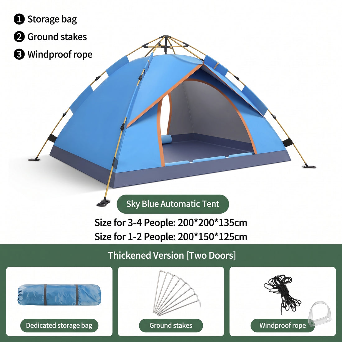Outdoor Folding Tent, Portable Camping And Travel Tent