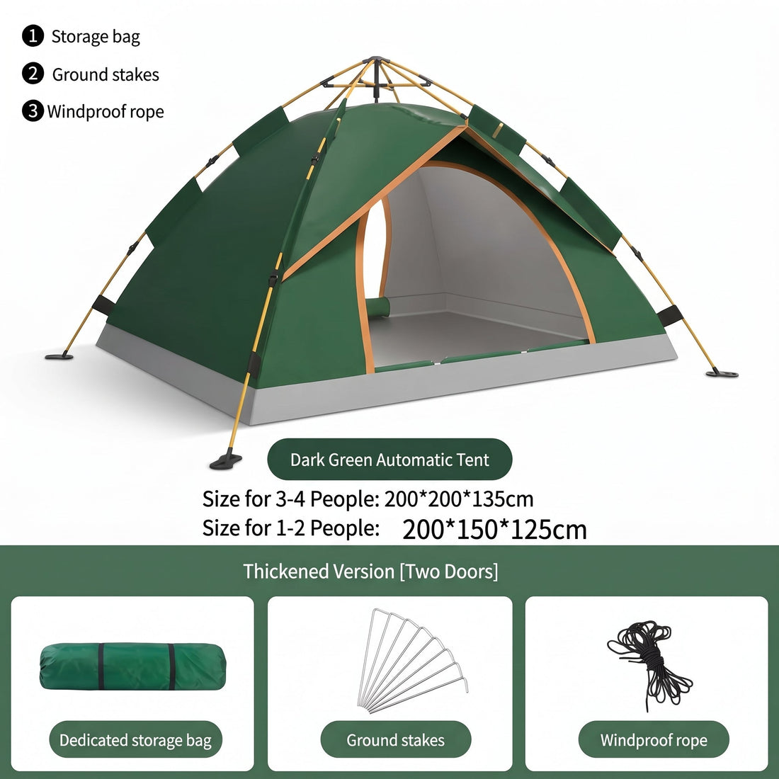 Outdoor Folding Tent, Portable Camping And Travel Tent