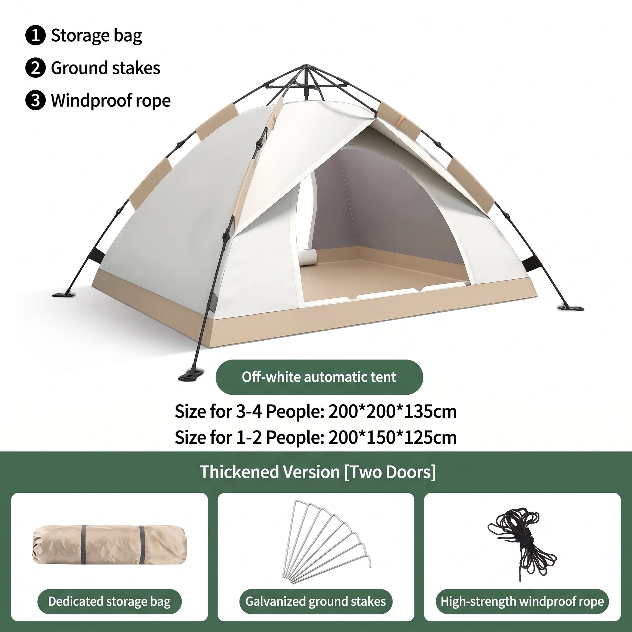 Outdoor Folding Tent, Portable Camping And Travel Tent