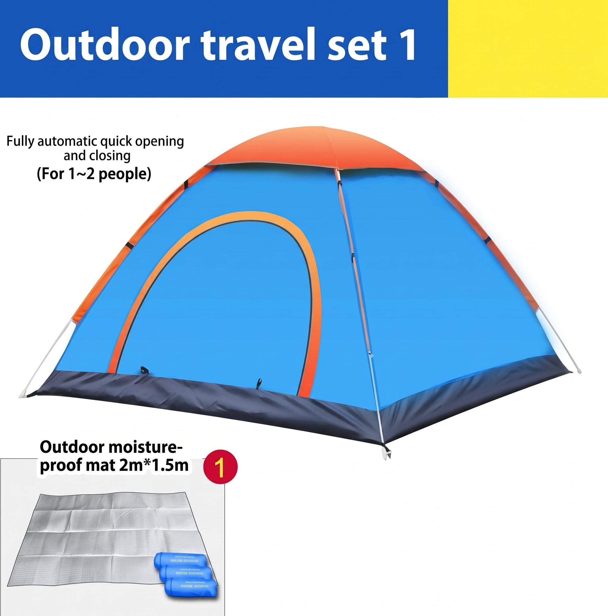 Automatic Double Multi-person Camping Camping Double-door Tent