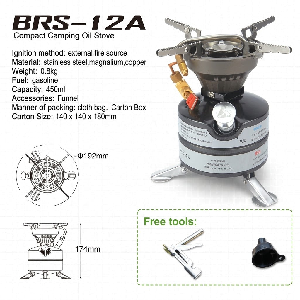 Outdoor Camping Gasoline Stove Cookware