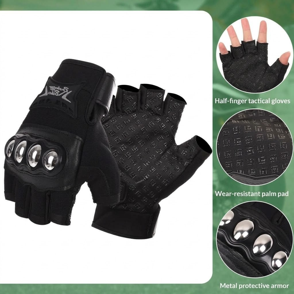 Outdoor Shock-Resistant Breathable Half-Finger Cycling Gloves