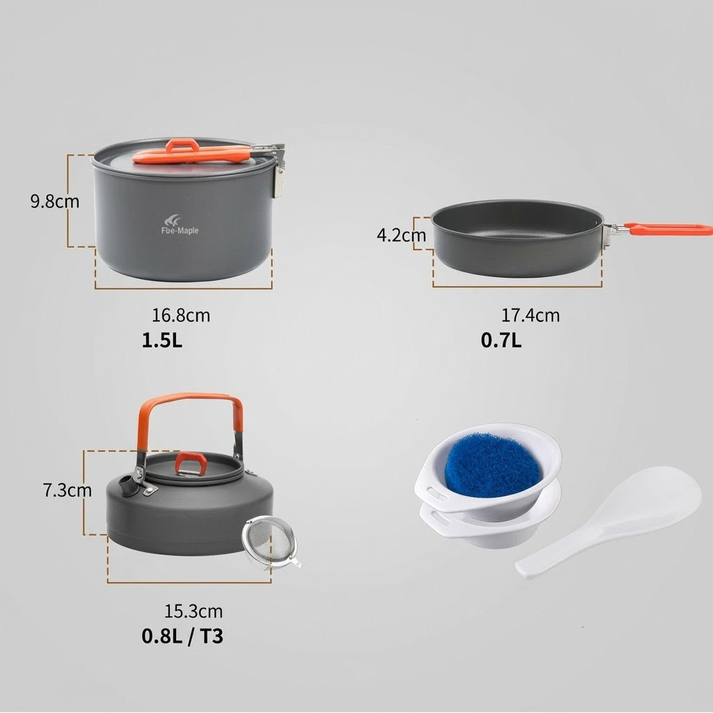 Fire Maple Outdoor Camping Cookware Set for 2-3 People